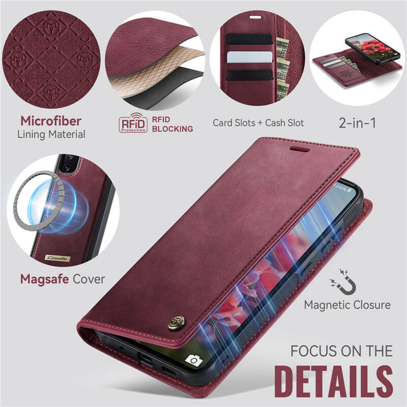 CaseMe Samsung Galaxy S20 FE 2-in-1 Magnetic Wallet Case