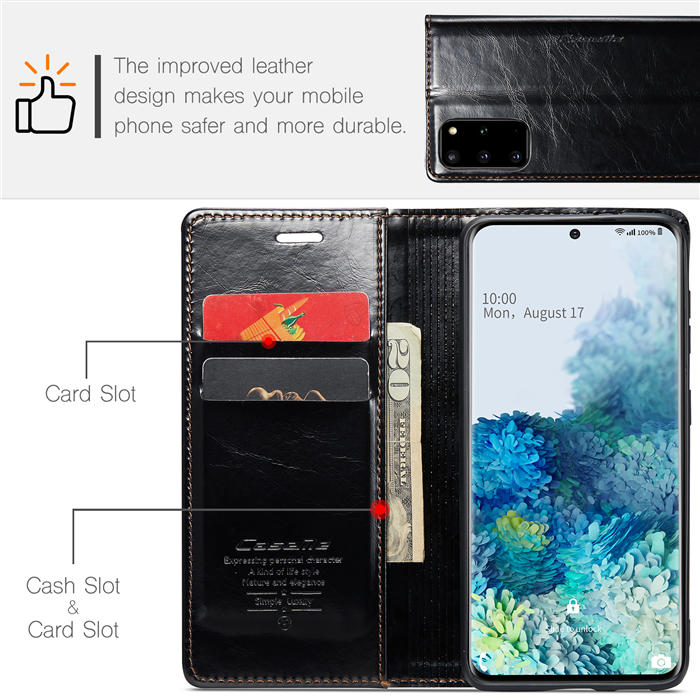 CaseMe Samsung Galaxy S20 Plus Wallet Kickstand Magnetic Flip Case
