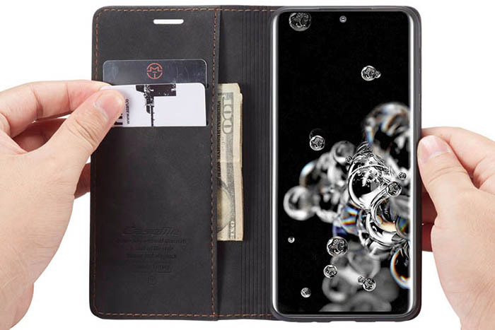 CaseMe Samsung Galaxy S20 Plus Wallet Kickstand Magnetic Flip Leather Case