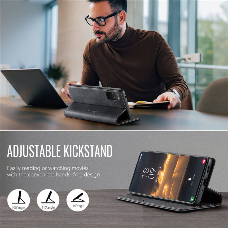 CaseMe Samsung Galaxy S20 Plus Magnetic Wallet Case with RFID Blocking