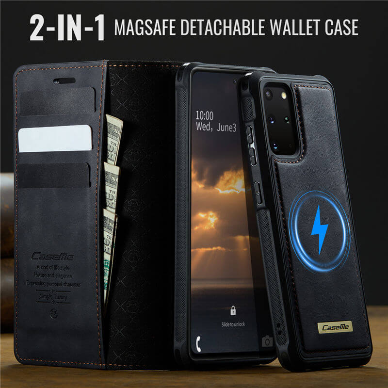 CaseMe Samsung Galaxy S20 Plus 2-in-1 Magnetic Wallet Case