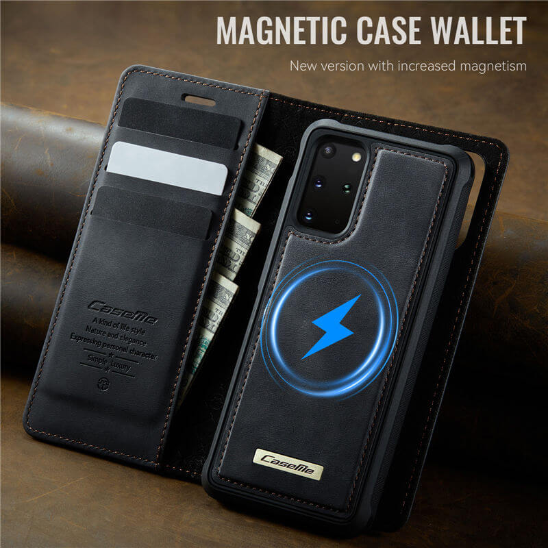 CaseMe Samsung Galaxy S20 Plus 2-in-1 Magnetic Wallet Case