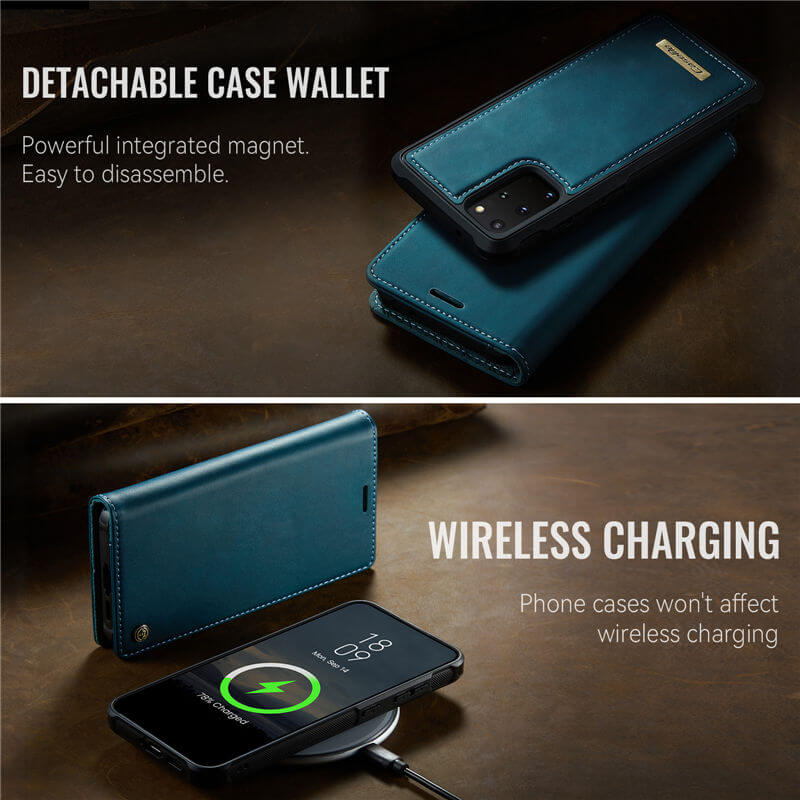 CaseMe Samsung Galaxy S20 Plus 2-in-1 Magnetic Wallet Case
