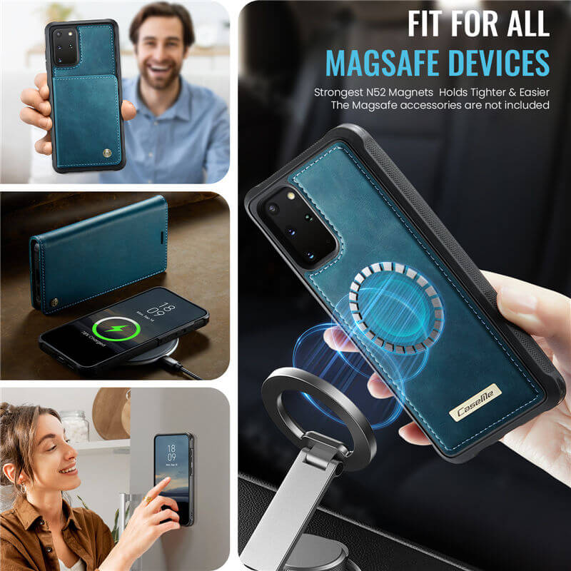 CaseMe Samsung Galaxy S20 Plus 2-in-1 Magnetic Wallet Case