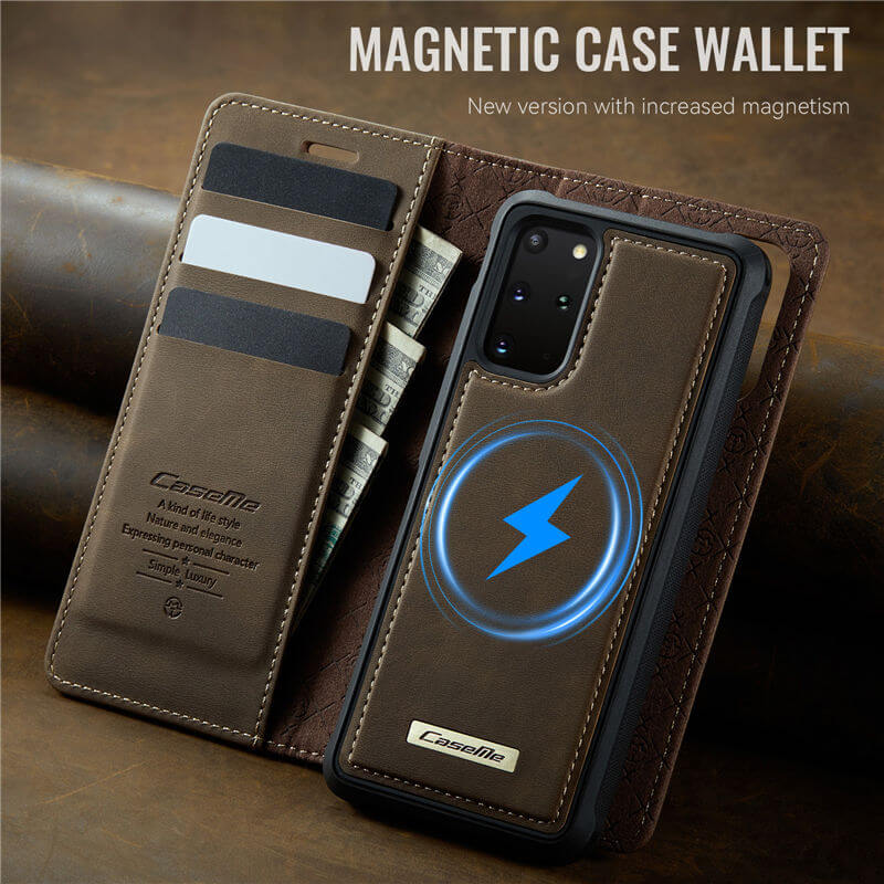 CaseMe Samsung Galaxy S20 Plus 2-in-1 Magnetic Wallet Case