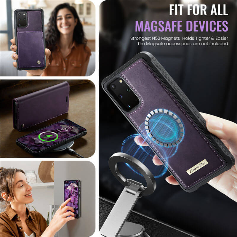 CaseMe Samsung Galaxy S20 Plus 2-in-1 Magnetic Wallet Case