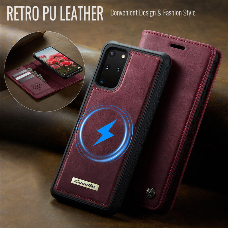 CaseMe Samsung Galaxy S20 Plus 2-in-1 Magnetic Wallet Case
