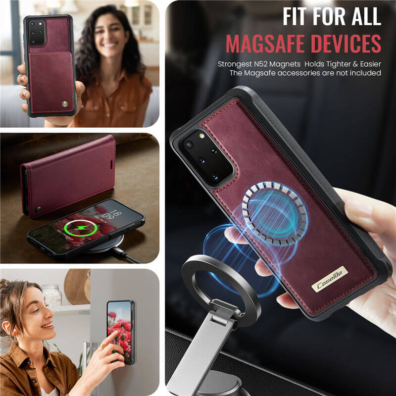 CaseMe Samsung Galaxy S20 Plus 2-in-1 Magnetic Wallet Case
