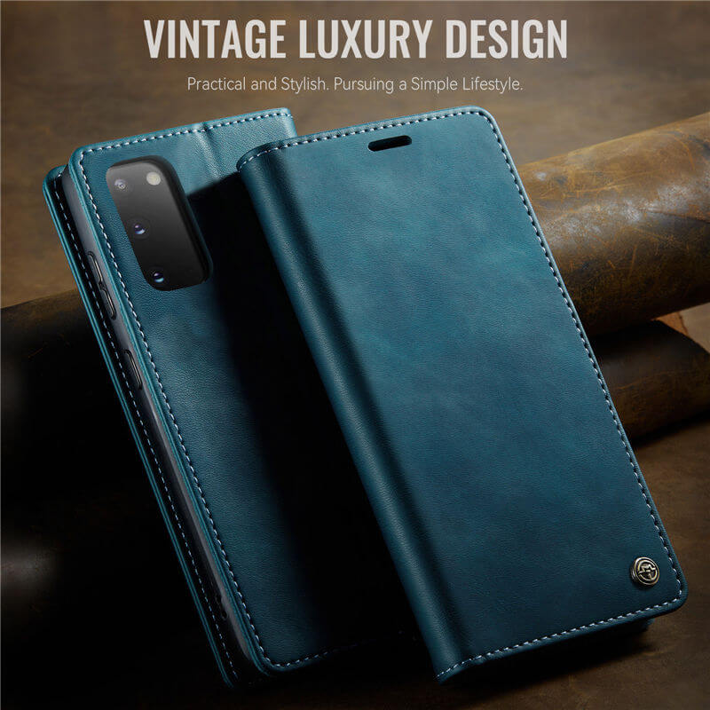 CaseMe Samsung Galaxy S20 Magnetic Wallet Case with RFID Blocking