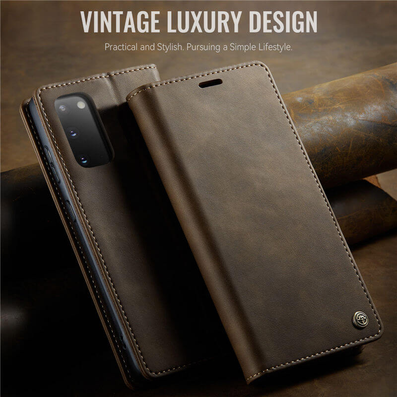 CaseMe Samsung Galaxy S20 Magnetic Wallet Case with RFID Blocking