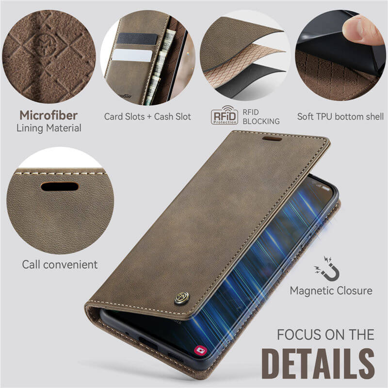 CaseMe Samsung Galaxy S20 Magnetic Wallet Case with RFID Blocking
