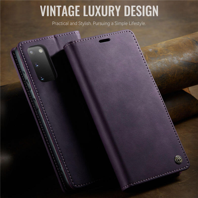 CaseMe Samsung Galaxy S20 Magnetic Wallet Case with RFID Blocking