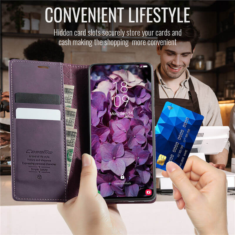 CaseMe Samsung Galaxy S20 Magnetic Wallet Case with RFID Blocking