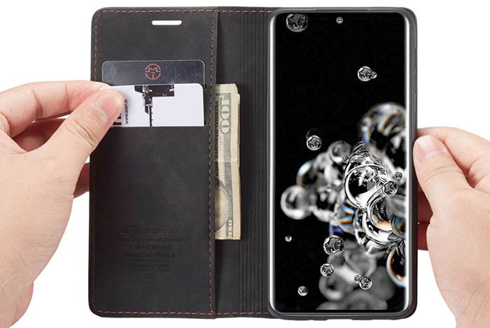 CaseMe Samsung Galaxy S20 Ultra Wallet Kickstand Magnetic Flip Leather Case