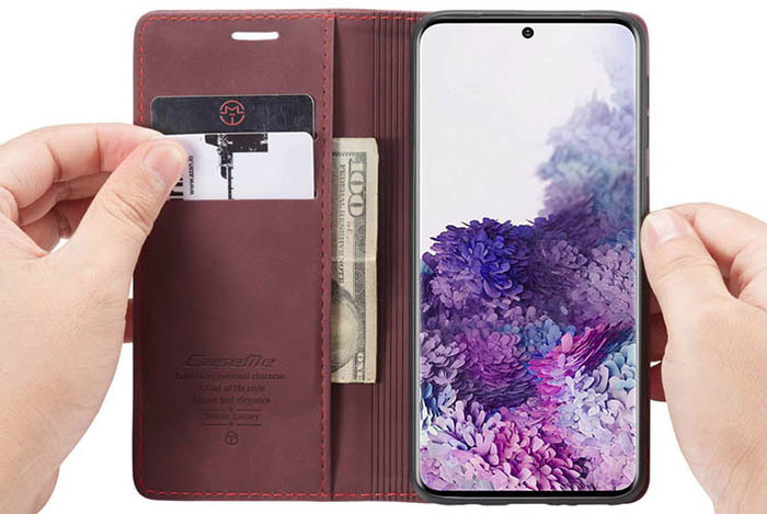 CaseMe Samsung Galaxy S20 Ultra Wallet Kickstand Magnetic Flip Leather Case