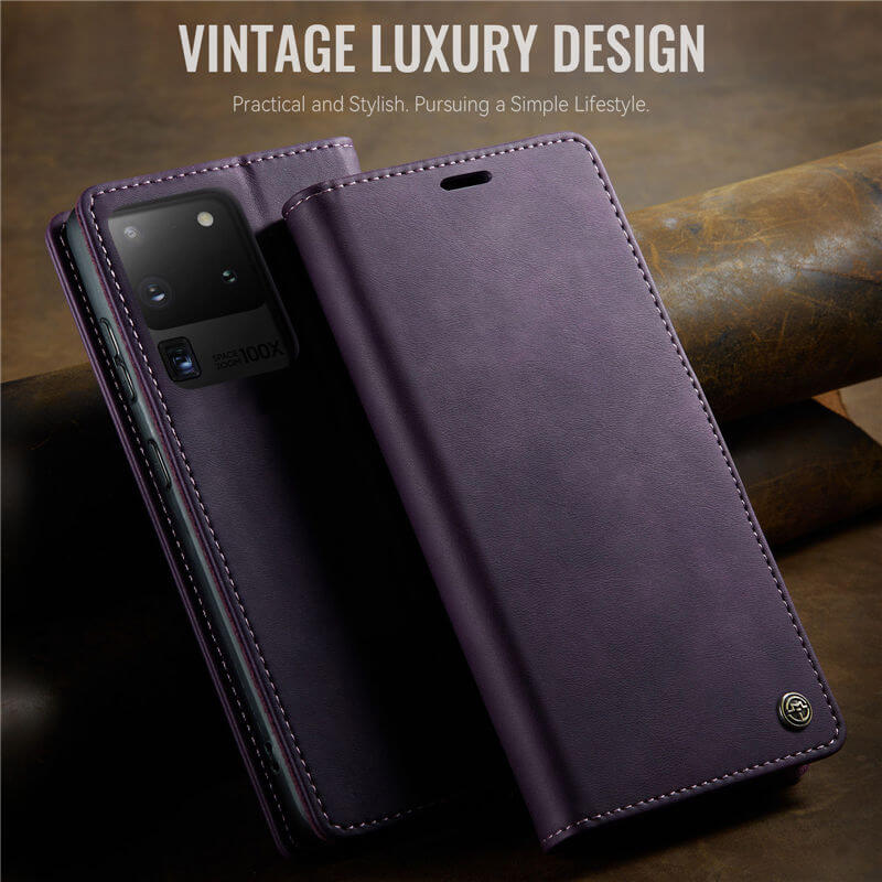CaseMe Samsung Galaxy S20 Ultra Magnetic Wallet Case with RFID Blocking