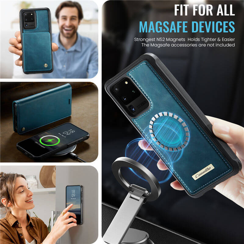 CaseMe Samsung Galaxy S20 Ultra 2-in-1 Magnetic Wallet Case