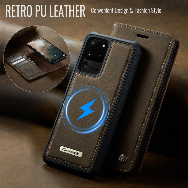 CaseMe Samsung Galaxy S20 Ultra 2-in-1 Magnetic Wallet Case
