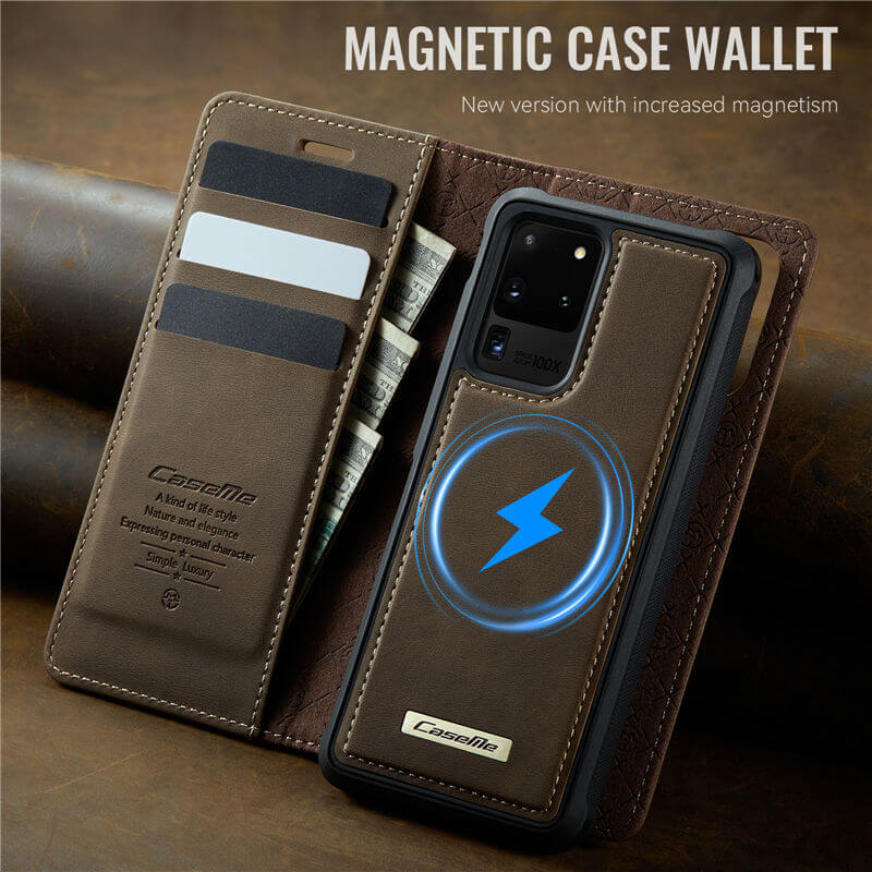 CaseMe Samsung Galaxy S20 Ultra 2-in-1 Magnetic Wallet Case
