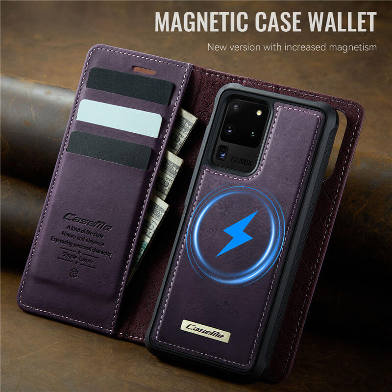 CaseMe Samsung Galaxy S20 Ultra 2-in-1 Magnetic Wallet Case