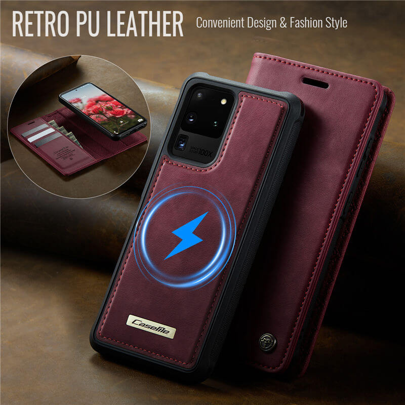 CaseMe Samsung Galaxy S20 Ultra 2-in-1 Magnetic Wallet Case