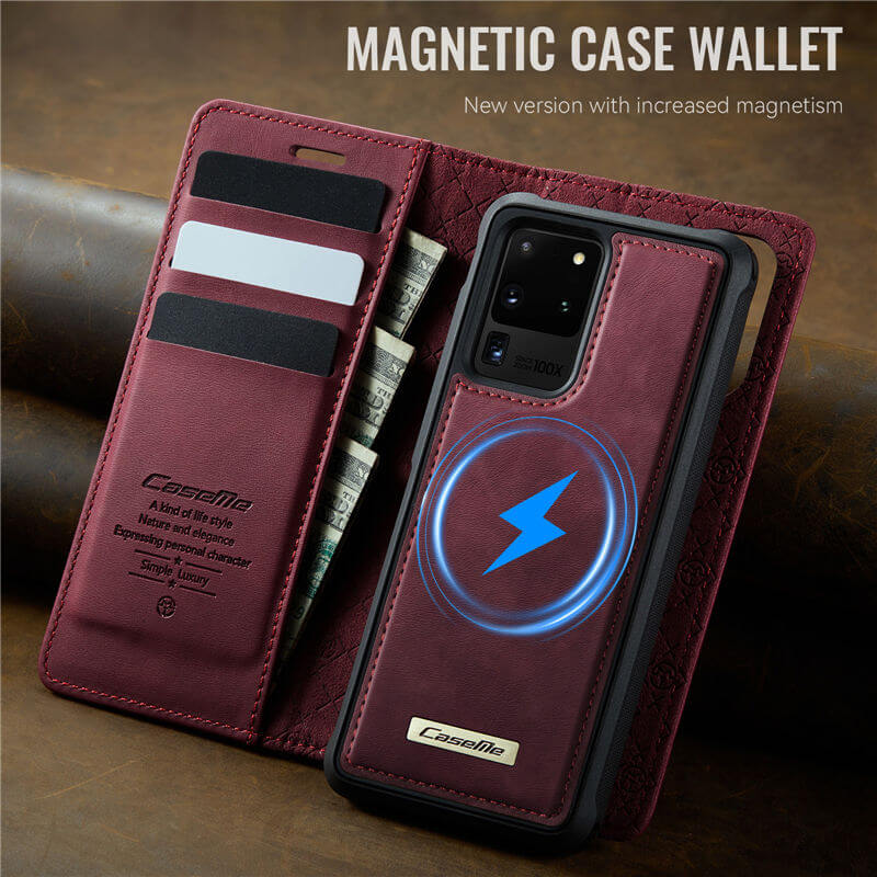 CaseMe Samsung Galaxy S20 Ultra 2-in-1 Magnetic Wallet Case