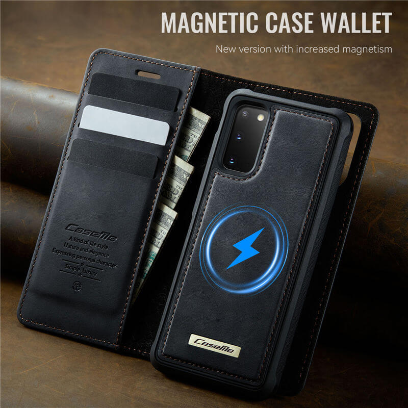 CaseMe Samsung Galaxy S20 2-in-1 Magnetic Wallet Case