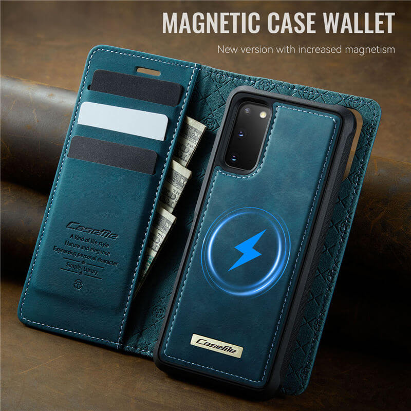 CaseMe Samsung Galaxy S20 2-in-1 Magnetic Wallet Case