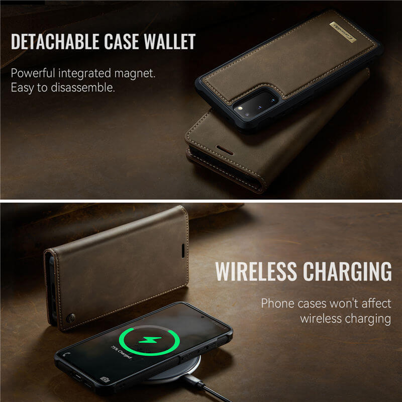 CaseMe Samsung Galaxy S20 2-in-1 Magnetic Wallet Case