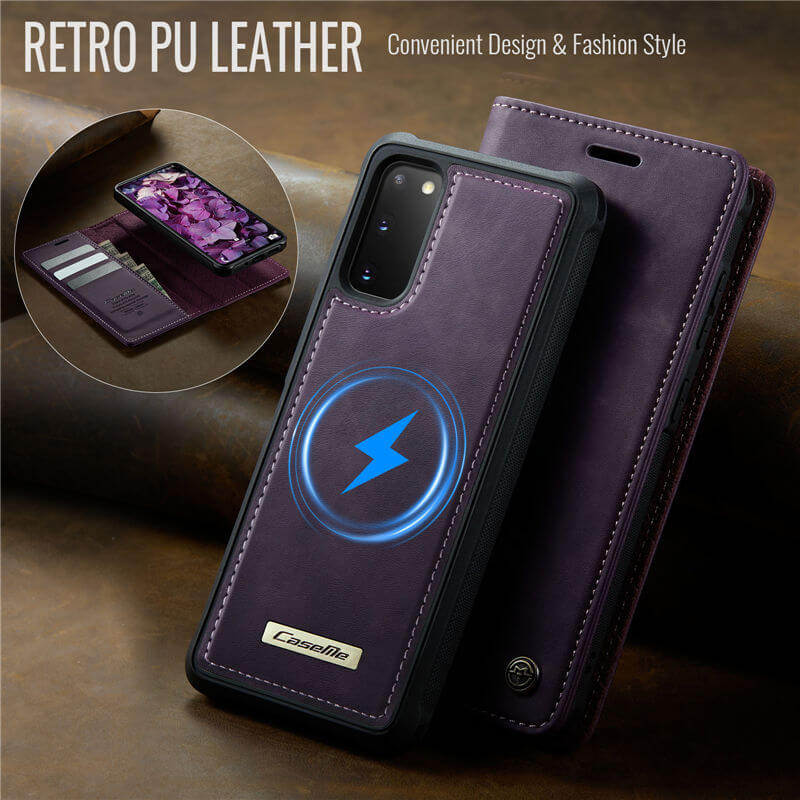 CaseMe Samsung Galaxy S20 2-in-1 Magnetic Wallet Case