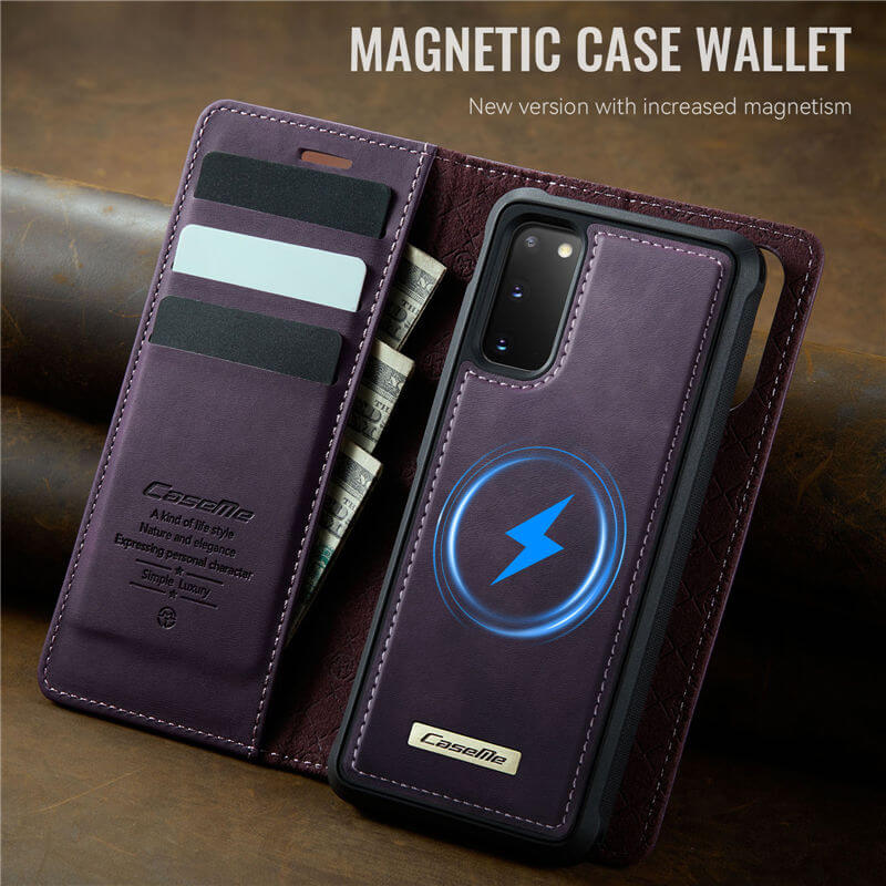 CaseMe Samsung Galaxy S20 2-in-1 Magnetic Wallet Case