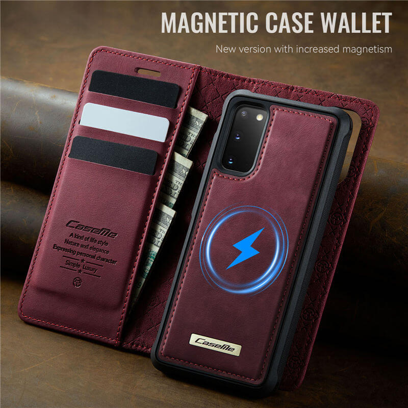 CaseMe Samsung Galaxy S20 2-in-1 Magnetic Wallet Case