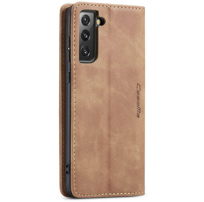 CaseMe Samsung Galaxy S21 Wallet Kickstand Magnetic Flip Leather Case