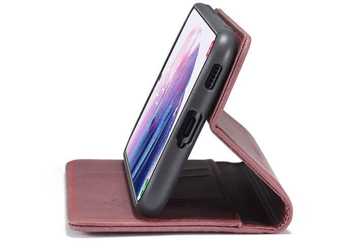 CaseMe Samsung Galaxy S21 Wallet Kickstand Magnetic Flip Leather Case