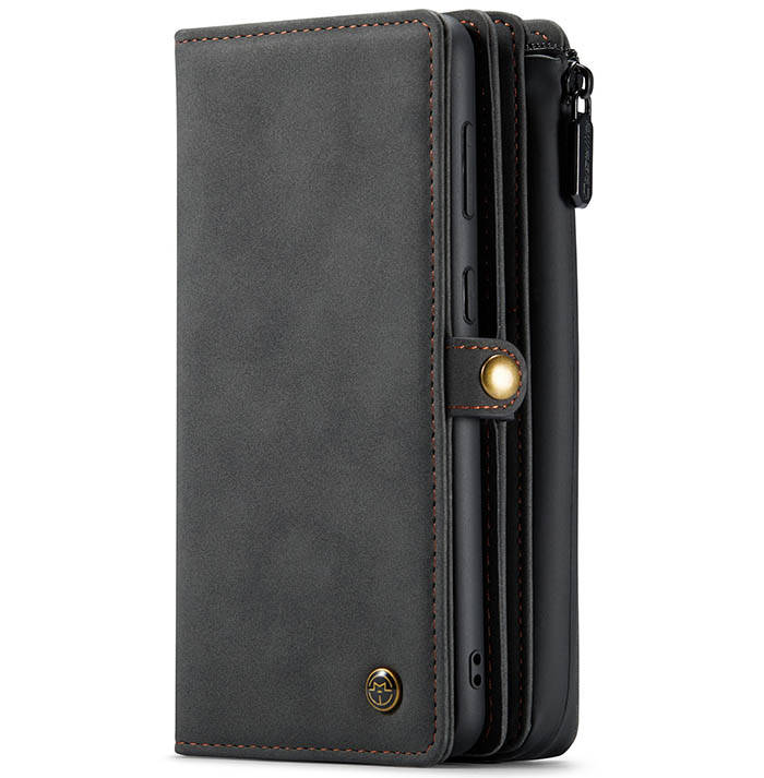 CaseMe Samsung Galaxy S21 Plus Multi-Functional Zipper Wallet Magnetic Detachable 2 in 1 Folio Case