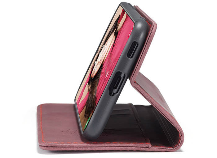 CaseMe Samsung Galaxy S21 FE Wallet Kickstand Magnetic Flip Leather Case