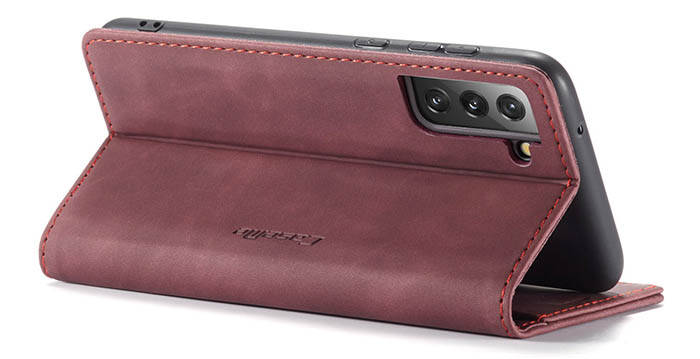 CaseMe Samsung Galaxy S21 FE Wallet Kickstand Magnetic Flip Leather Case