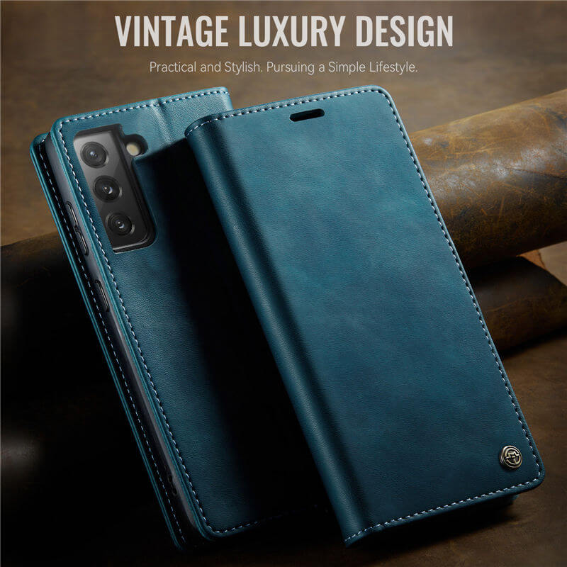 CaseMe Samsung Galaxy S21 FE Magnetic Wallet Case with RFID Blocking