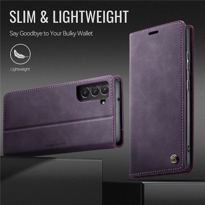 CaseMe Samsung Galaxy S21 FE Magnetic Wallet Case with RFID Blocking