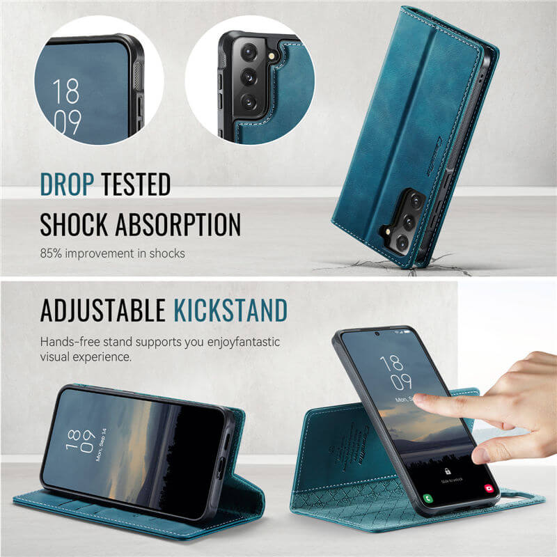 CaseMe Samsung Galaxy S21 FE 2-in-1 Magnetic Wallet Case