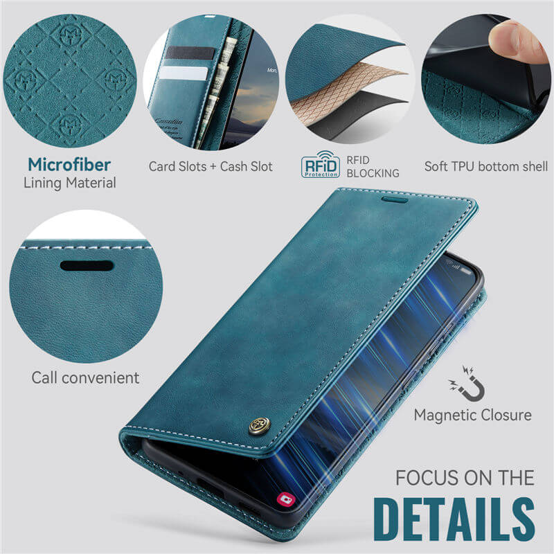 CaseMe Samsung Galaxy S21 Magnetic Wallet Case with RFID Blocking