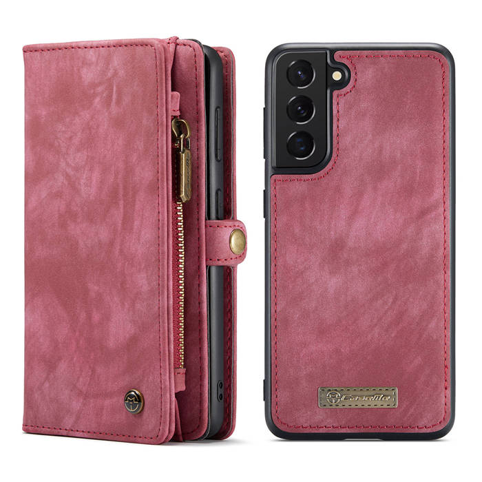 CaseMe Samsung Galaxy S21 Plus Wallet Detachable 2 in 1 Case Red