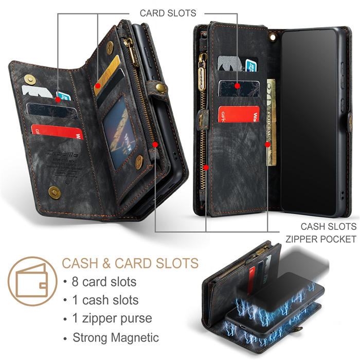 CaseMe Samsung Galaxy S21 Ultra Wallet Case with Wrist Strap