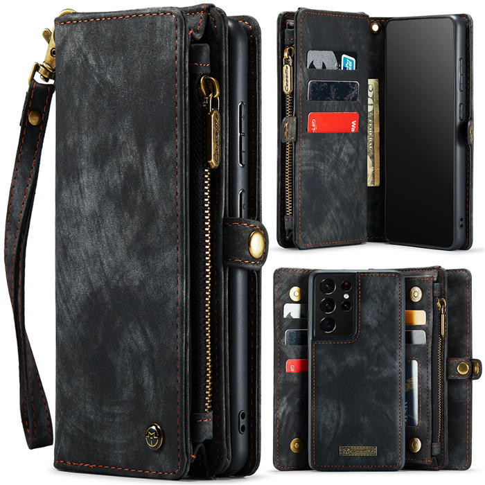 CaseMe Samsung Galaxy S21 Ultra Wallet Case with Wrist Strap