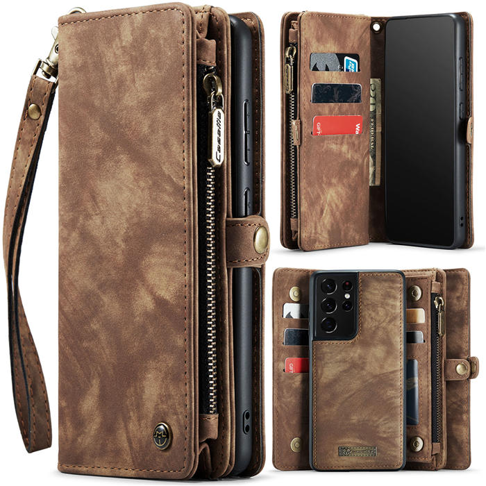 CaseMe Samsung Galaxy S21 Ultra Wallet Case with Wrist Strap