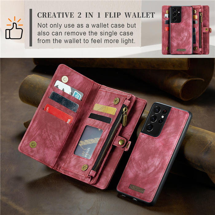 CaseMe Samsung Galaxy S21 Ultra Wallet Case with Wrist Strap