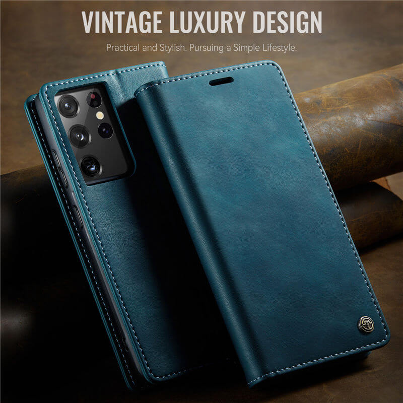 CaseMe Samsung Galaxy S21 Ultra Magnetic Wallet Case with RFID Blocking