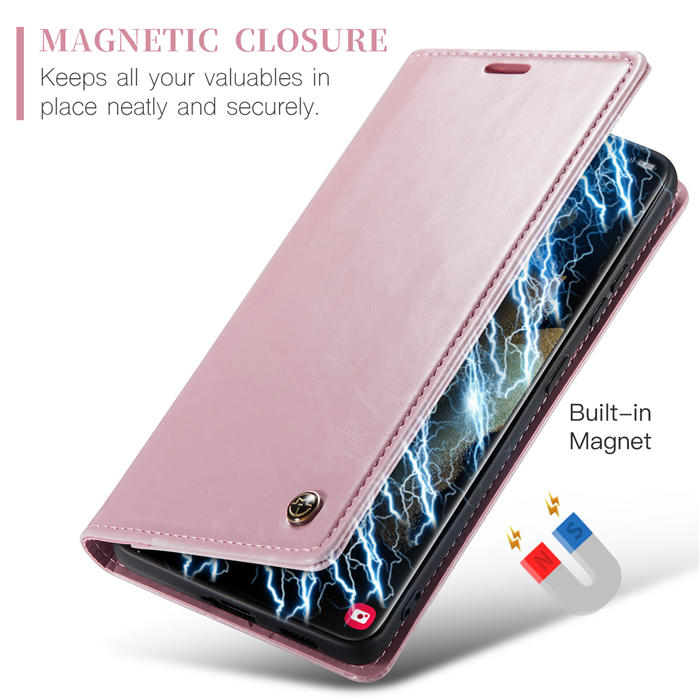 CaseMe Samsung Galaxy S21 Ultra Wallet Kickstand Magnetic Flip Case