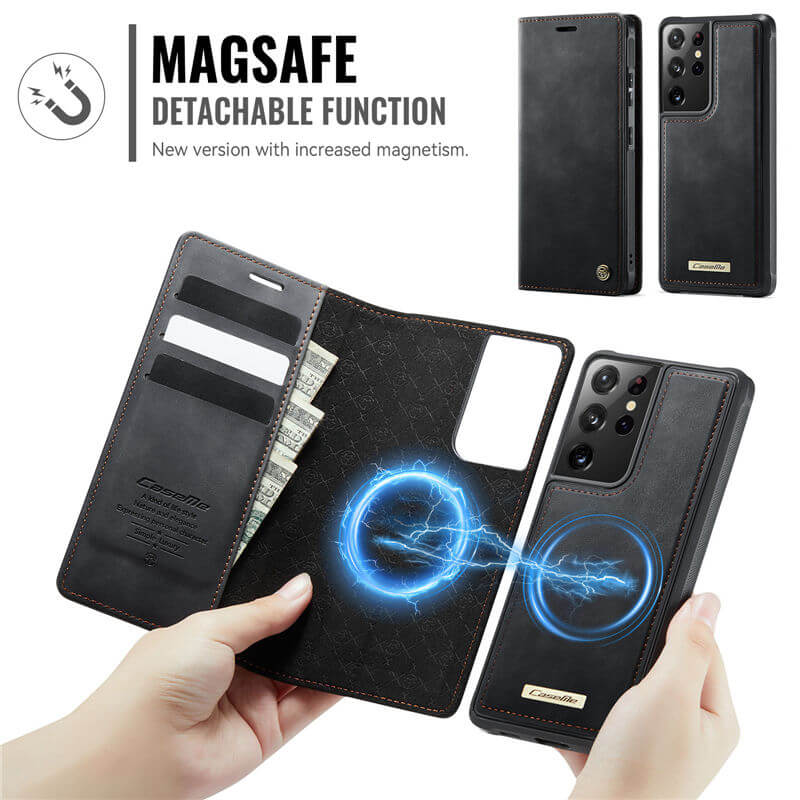 CaseMe Samsung Galaxy S21 Ultra 2-in-1 Magnetic Wallet Case
