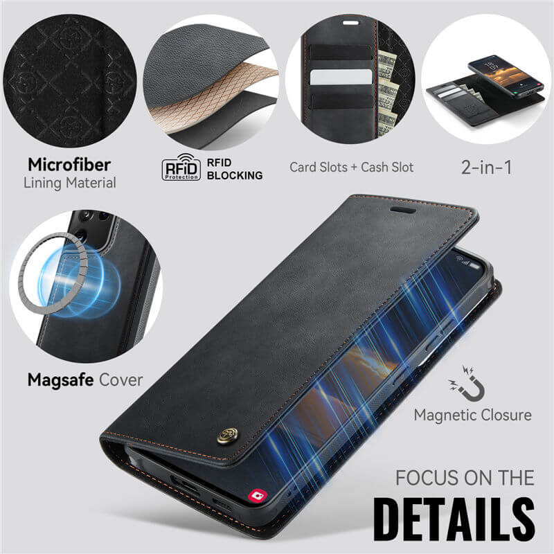 CaseMe Samsung Galaxy S21 Ultra 2-in-1 Magnetic Wallet Case